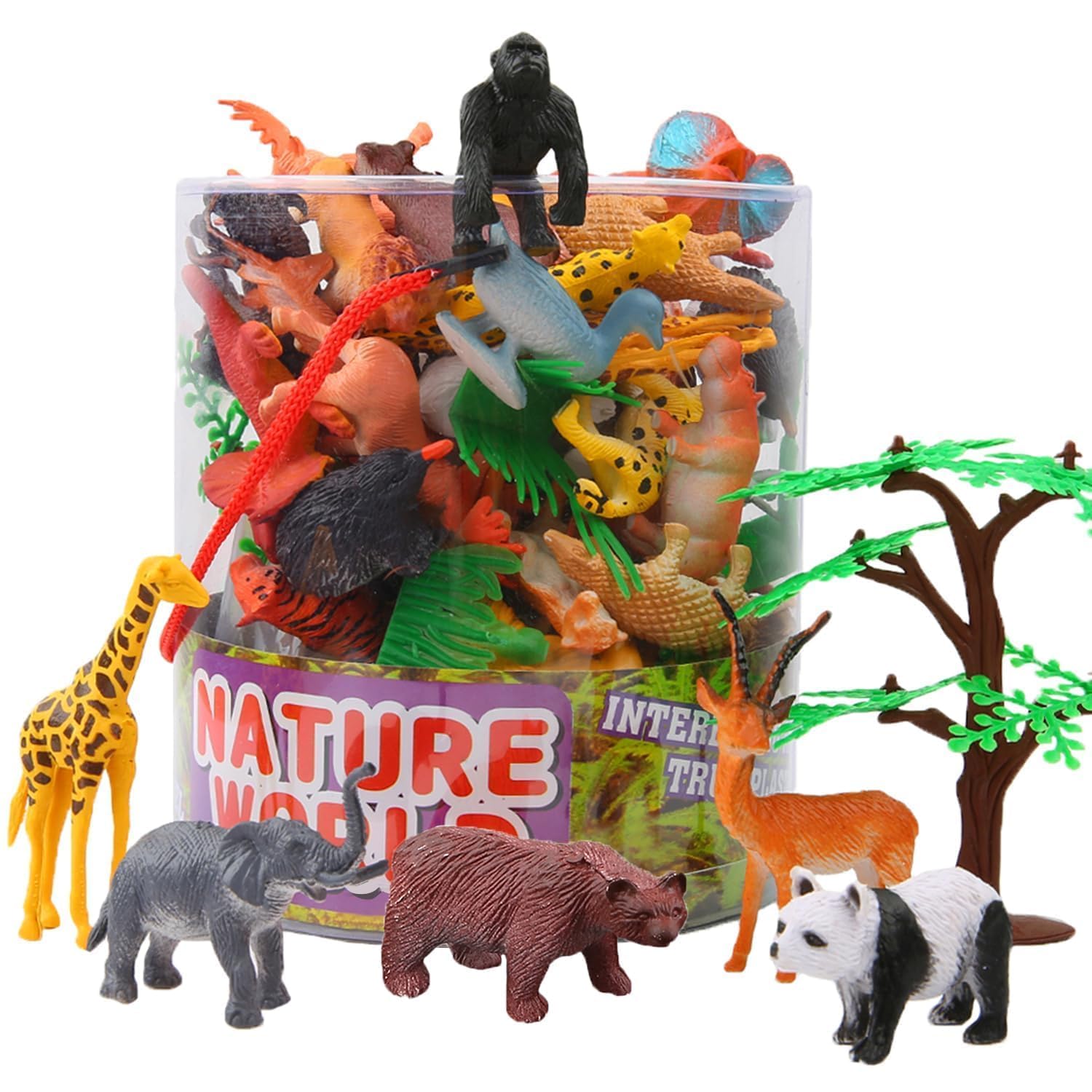 Amazon.co.jp: [ズーワールド]Zoo World Animals Figure,54 Piece Mini