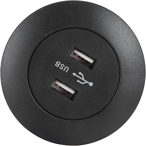 Miniatura 5 de Zerodis Enchufe USB doble, silla reclinable eléctrica, botón de repuesto, redondo, interfaz de carga USB doble, hogar inteligente (enchufe de EE.