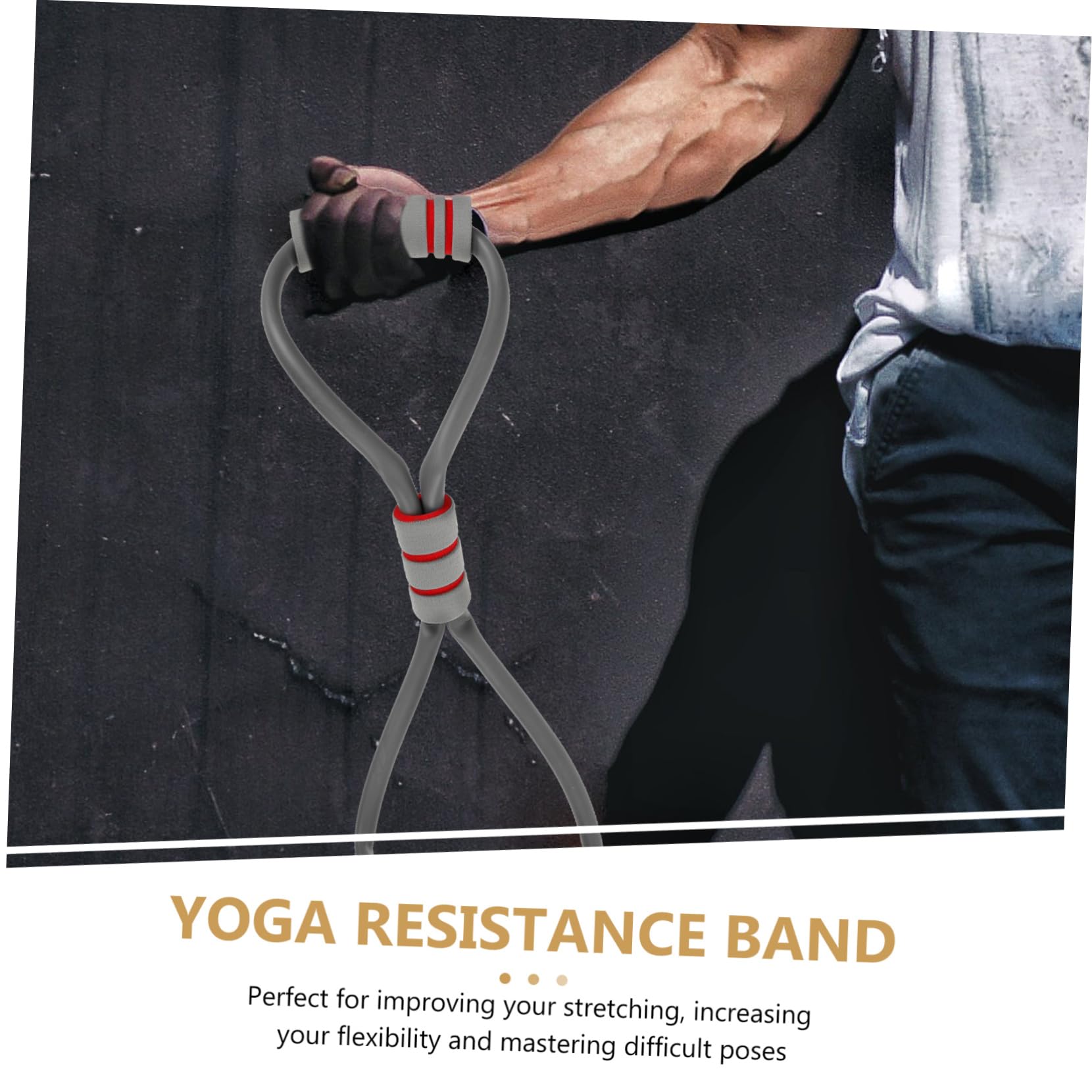 Happyyami Elastic Workout Band Yoga Tensioner Stretching Bands Yoga Resistance for Women Back Fitness