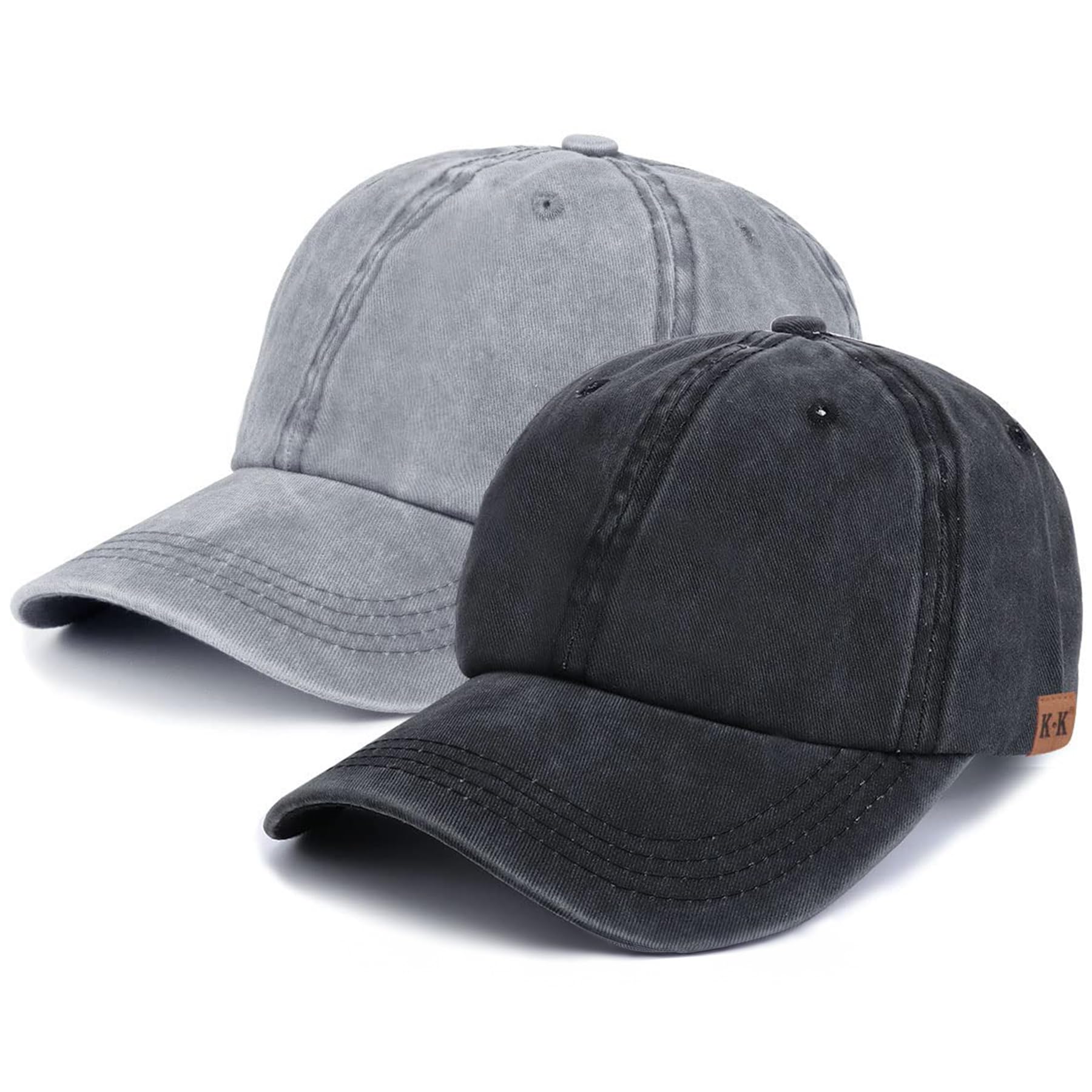 Baseball Cap - Plain Cap Hat Lightweight Adjustable Washed Polo Style Hat Classic Sports Casual Cap Summer Sun Hat for Unisex