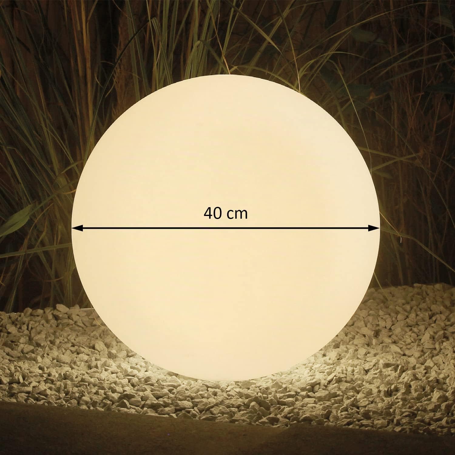 VELAMP Esfera LED RGB recargable solar de 40cm. Con control remoto