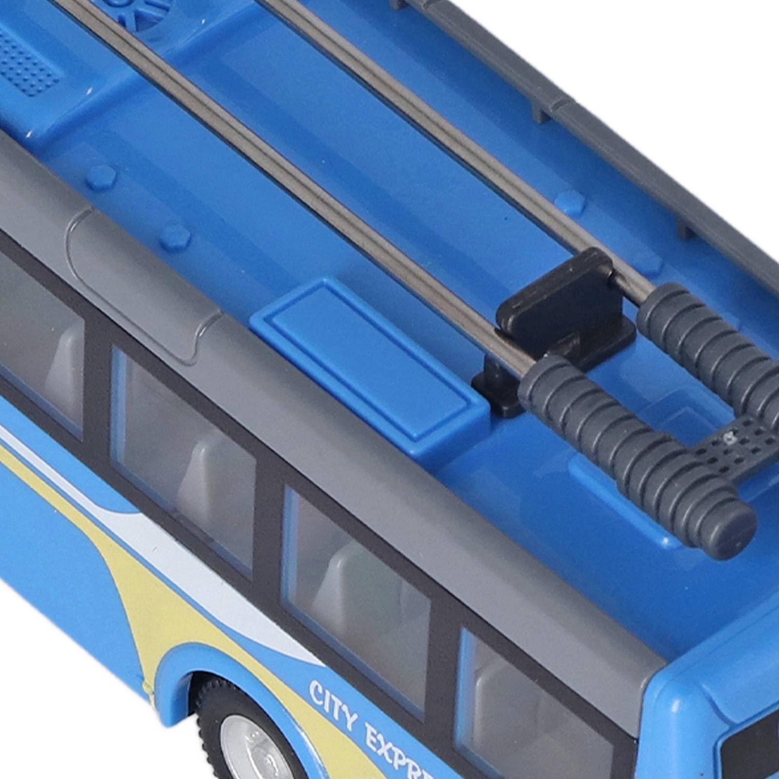 Bus Rc pour Enfants,Bus télécommandé, Bus radiocommandé Haute Simulation, Conduite multidirectionnelle, Bus Scolaire radiocommandé Rechargeable pour Enfants, Bleu