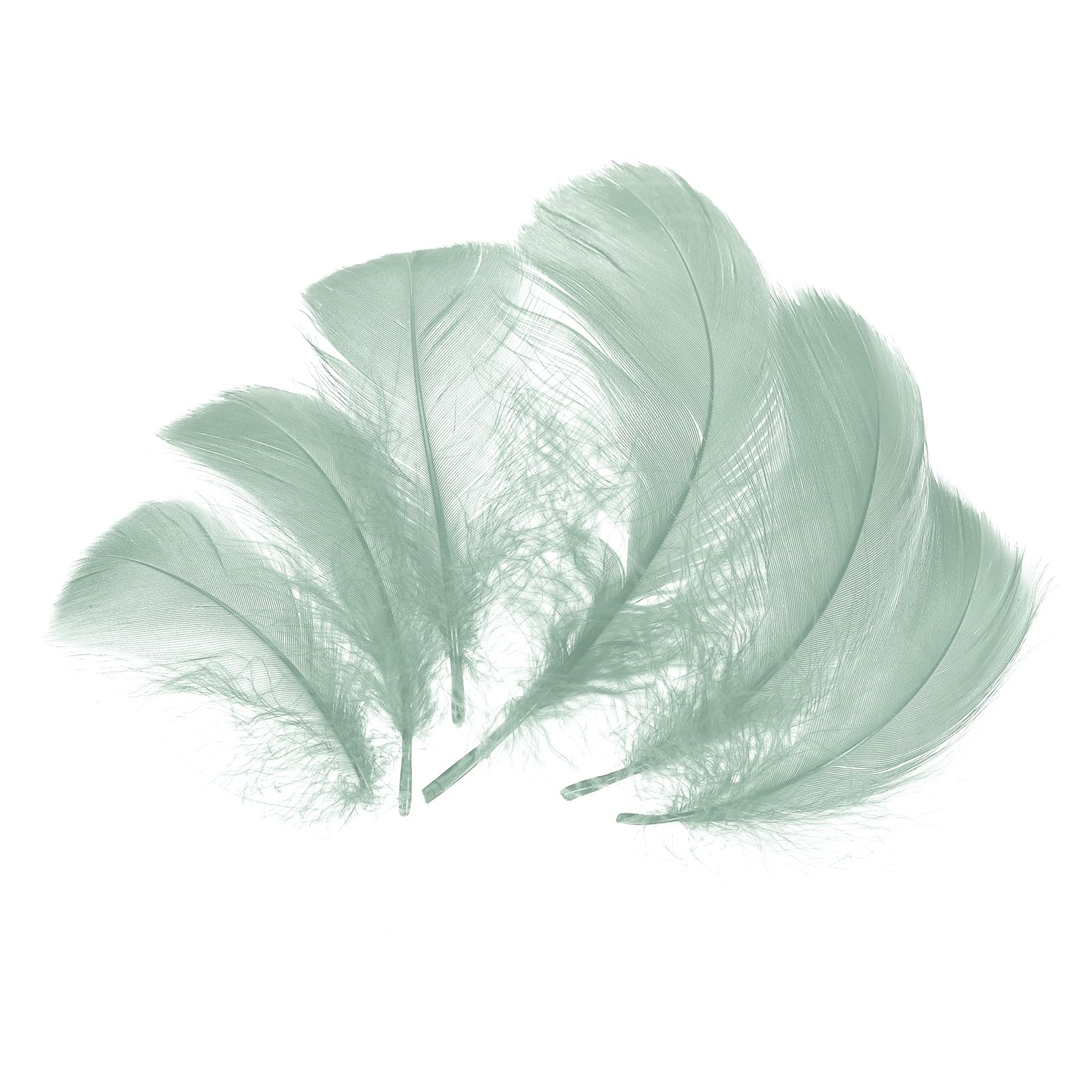 sourcing map 100Pcs Ice Green Craft Feathers, 3-6 Inch Colored Feathers for Crafting, Fluffy Feather Bulk for DIY Crafts, Dream Catcher Supplies, Wedding Party Decoration