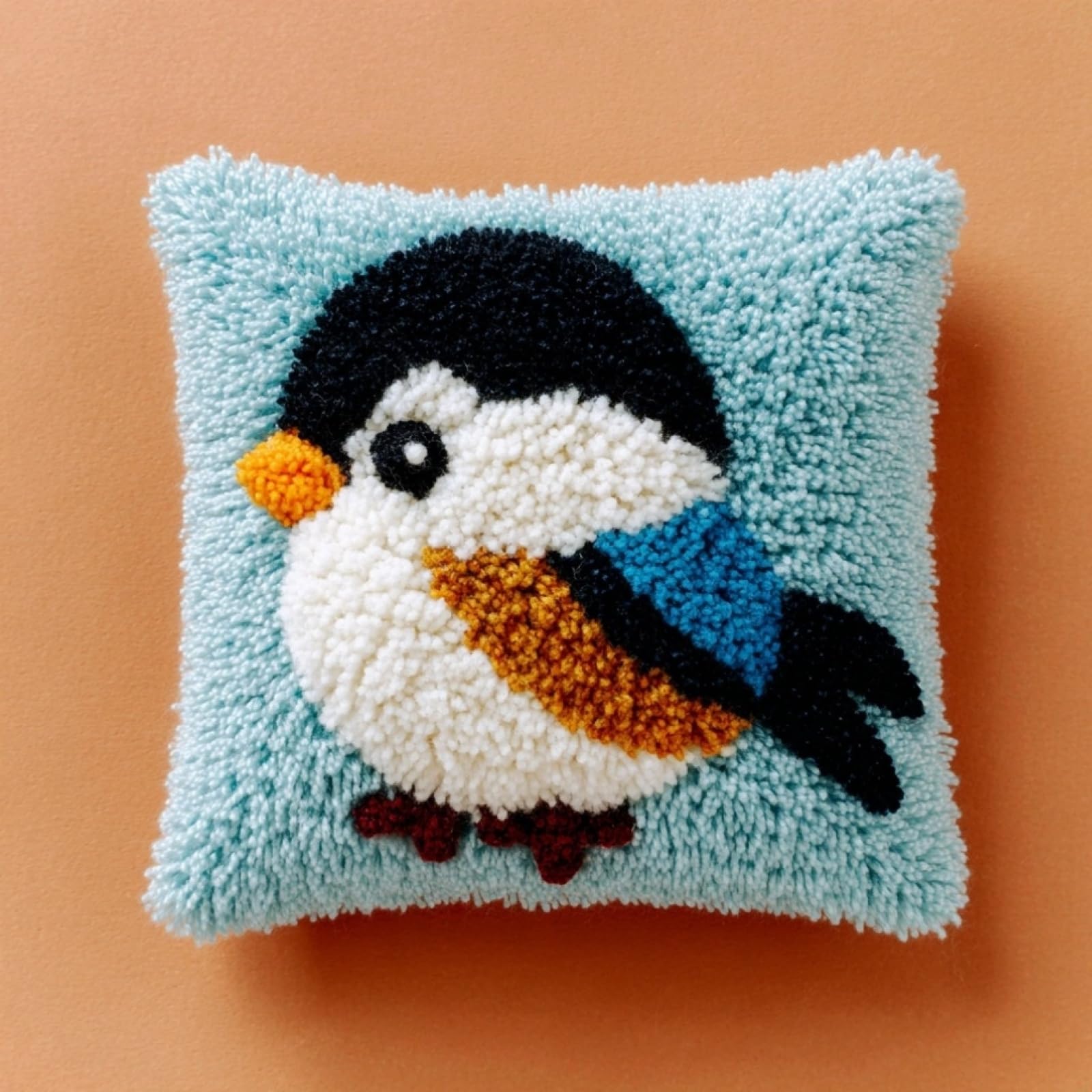 AxiangziK Latch Hook Pillow Kit for Beginners,Sparrow