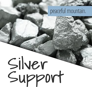 Peaceful Mountain Ionic Colloidal Silver - Natural Silver Supplement for Immune System Support - 6oz