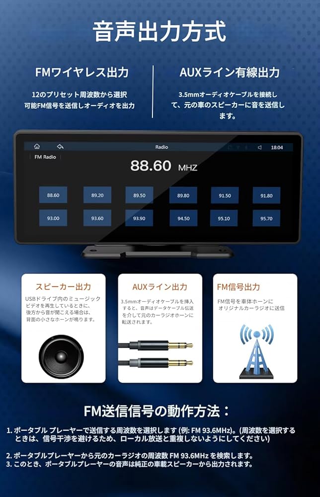 カーマルチメディアビデオプレーヤー10.26㌅ Amazon.co.jp: zmart 10.26インチ ポータブル ワイヤレス カー
