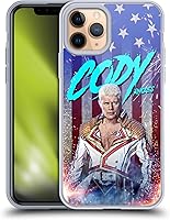 Vista 90 de Head Case Designs Funda de gel suave con licencia oficial de la WWE American Nightmare Flag Cody Rhodes Graphics compatible con Apple iPhone 7