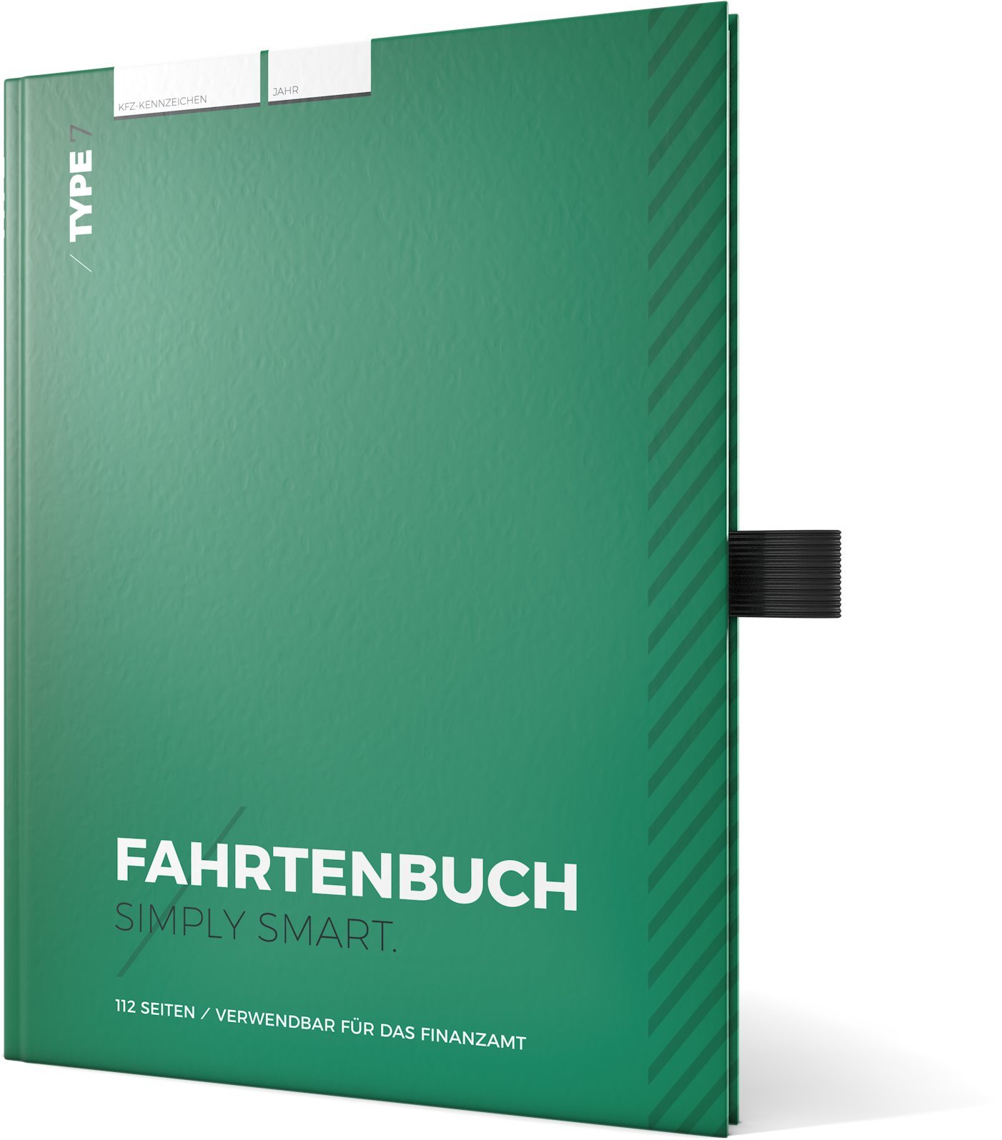 Type 7 - Premium-Fahrtenbuch, Hardcover, DIN A5, 112 Seiten, für Finanzamt geeignet - für PKW und LKW - Für Deutschland und Österreich
