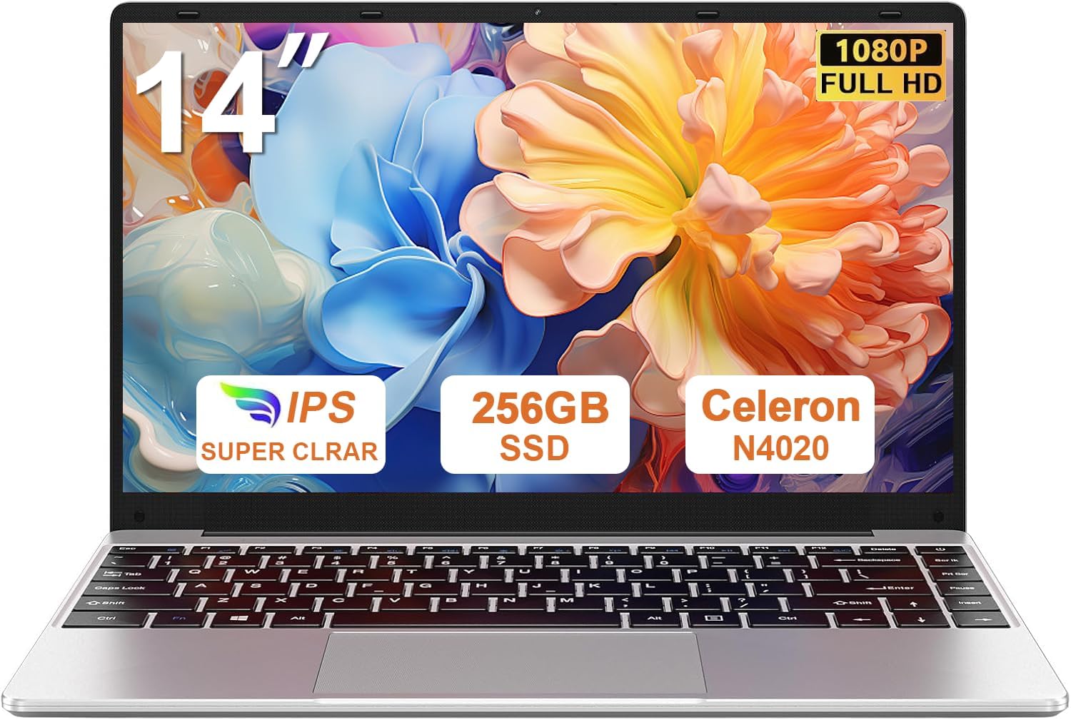 2025 Laptop Computer 14 Inch Win 11 256GB SSD Up to 1TB SSD Expand Laptops Celeron N4020 Up to 2.8Ghz 1920×1080 FHD Dual WiFi BT4.2 with Webcam Keyboard Protect Flim for Business Student-Silver 2025 Laptop Computer 14 Inch Win 11 256GB SSD Up to 1TB SSD Expand Laptops Celeron N4020 Up to 2.8Ghz 1920×1080 FHD Dual WiFi BT4.2 with Webcam Keyboard Protect Flim for Business Student-Silver