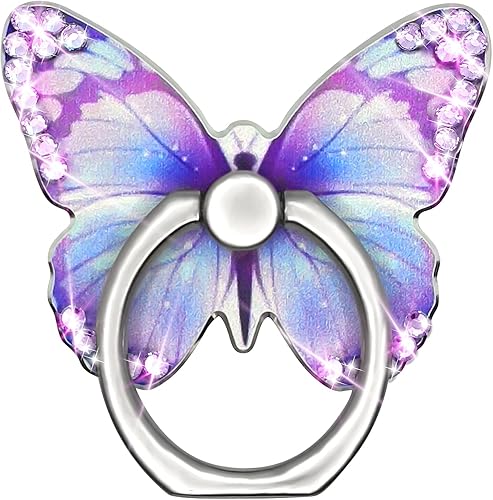 Miniatura 7 de Cavdycidy Bling Metal - Soporte de anillo para teléfono celular, rotación de 360, soporte universal compatible con todos los teléfonos inteligentes