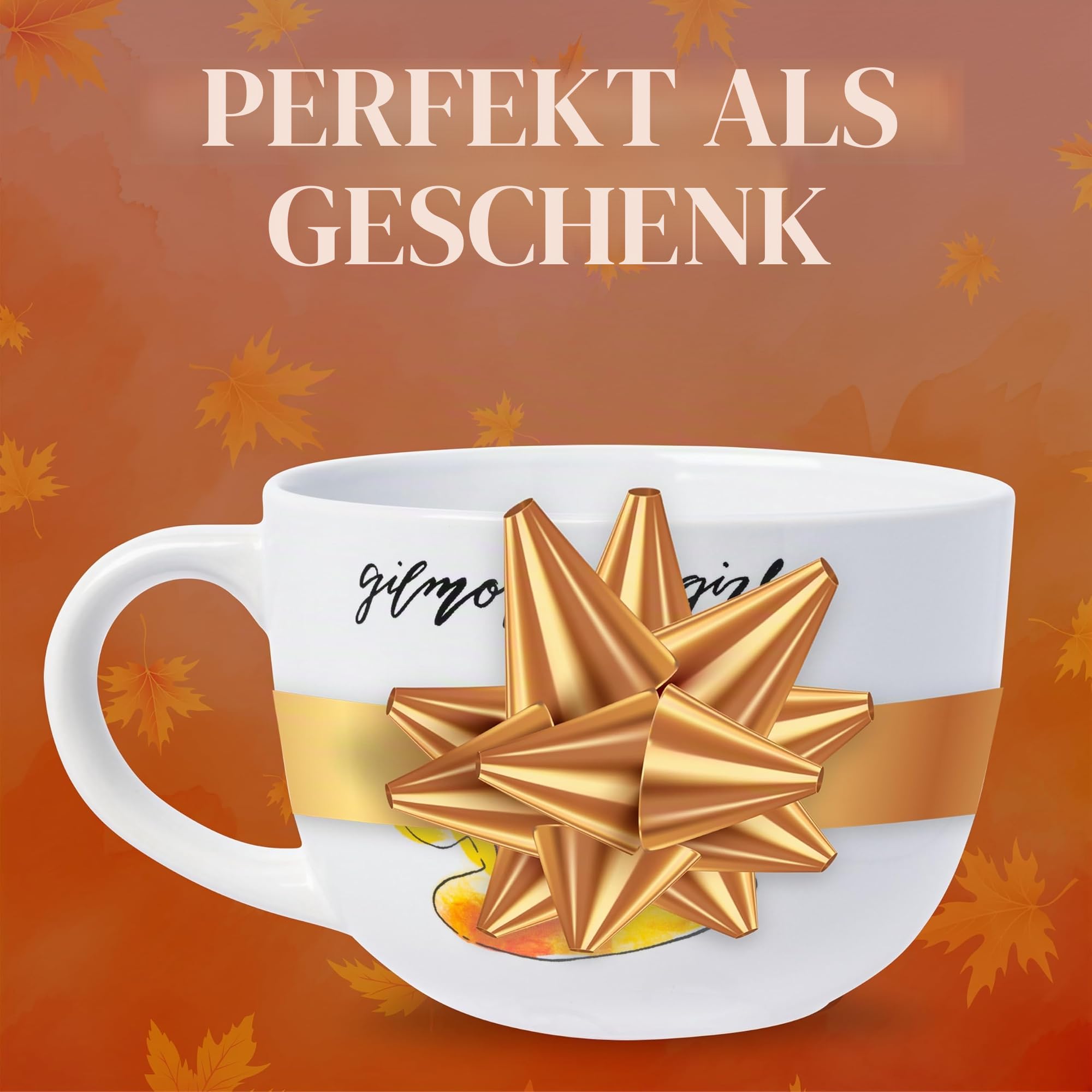 Silver Buffalo Gilmore Suppentasse aus Keramik mit Lukes-Logo, 680 ml | 0,71 Liter