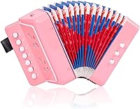 Vista 1 de Kids Accordion, 10 Keys Control Button Accordion Musical Instruments for Kids Children Beginners Lightweight and Environmentally-friendly