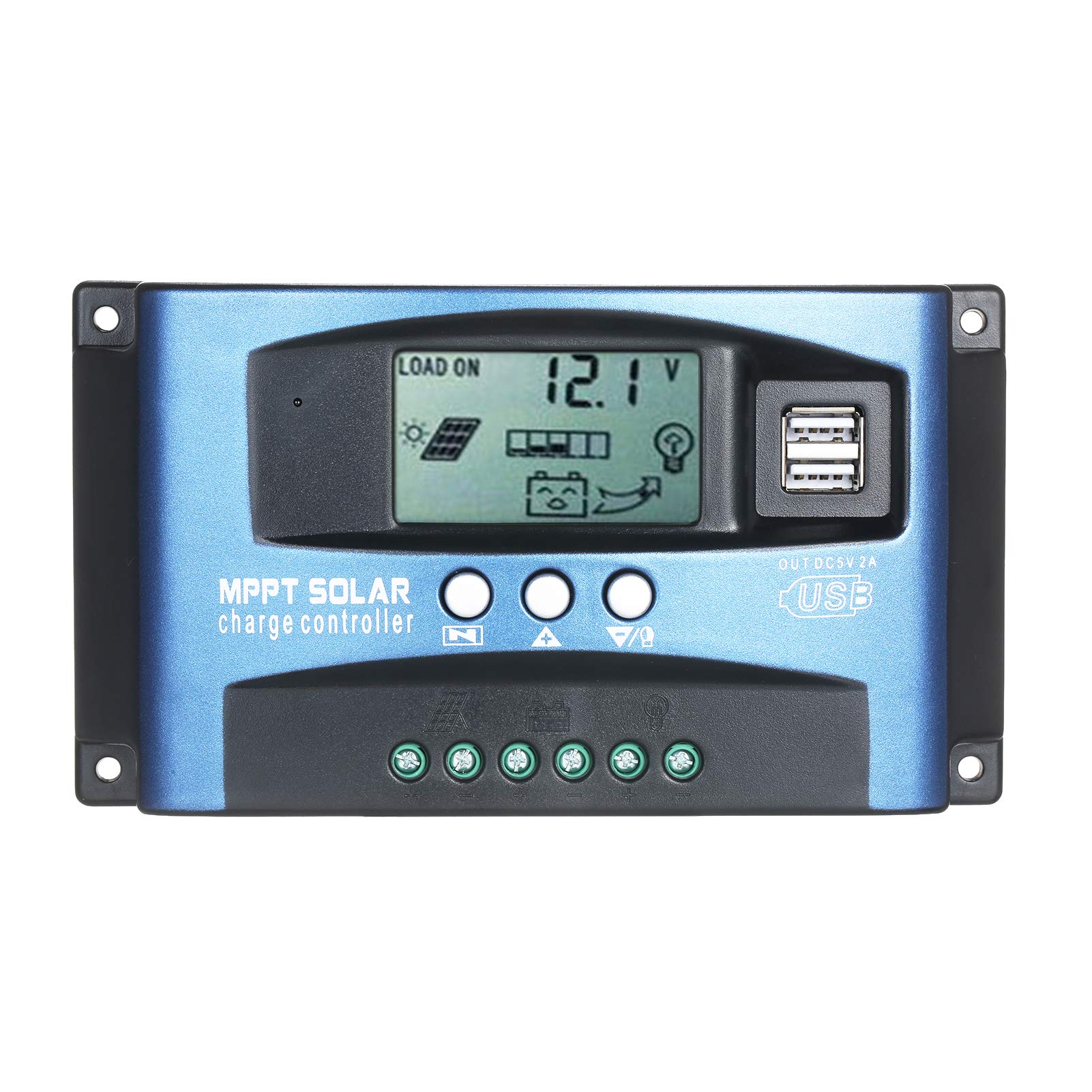 Qingyuan MPPT Solar Controller Dual USB Solar Controller Smart L S n MPPT Tra ing 5V/2A Dual USB Output 12V/24V Au atic Identification-image-48