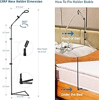 Vista 5 de LONYEON CPAP Hose Holder - CPAP Hose Hanger for Bed Avoid Tangling and Prevent Blockage,Keeps The Air Hose Up and Away from Your Face and Arms to