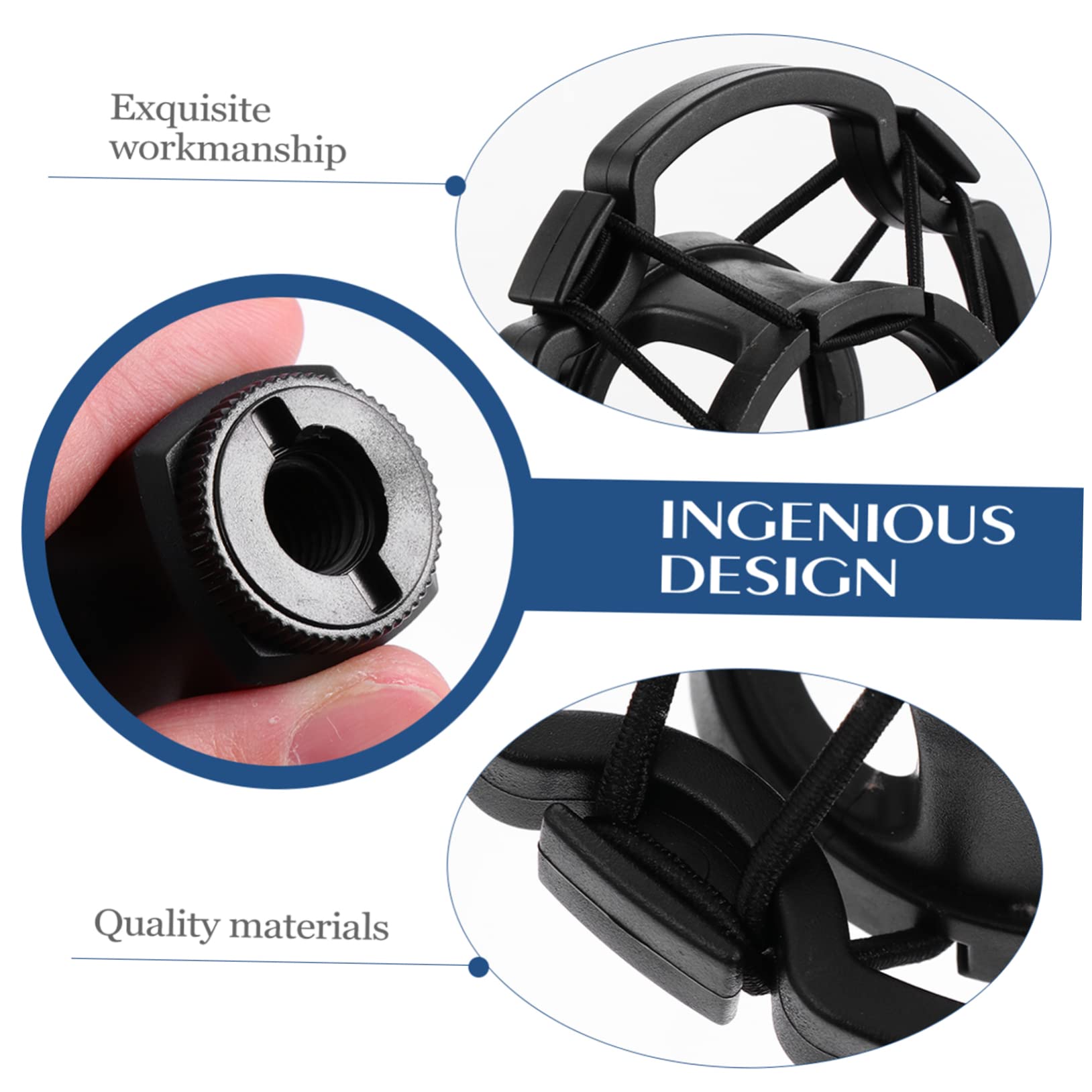 ULDIGI Mic Clip Mount Anti-Vibration Shock Mount Universal for Condenser Microphones Ideal for Vloggers Musicians