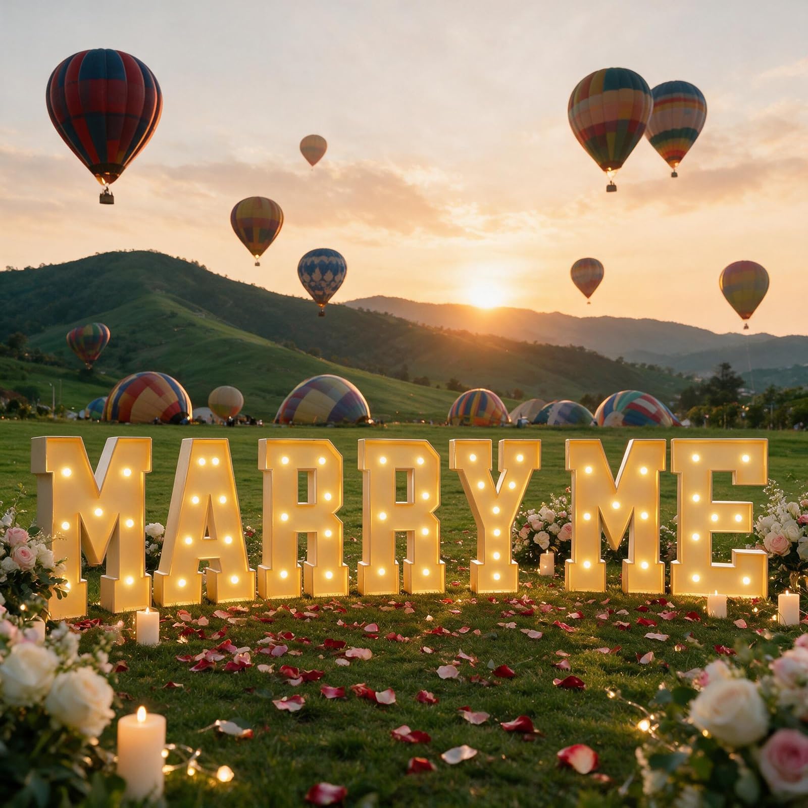 "Marry Me" Leuchtbuchstaben, Heiratsantrag Deko Innen & Außen | KT-Schaumplatte Vorgecutt, Leichter Aufbau, Kabellos, Leicht, Mehrfach Verwendbar, Valentinstag & Hochzeit(Warm white,120cm)