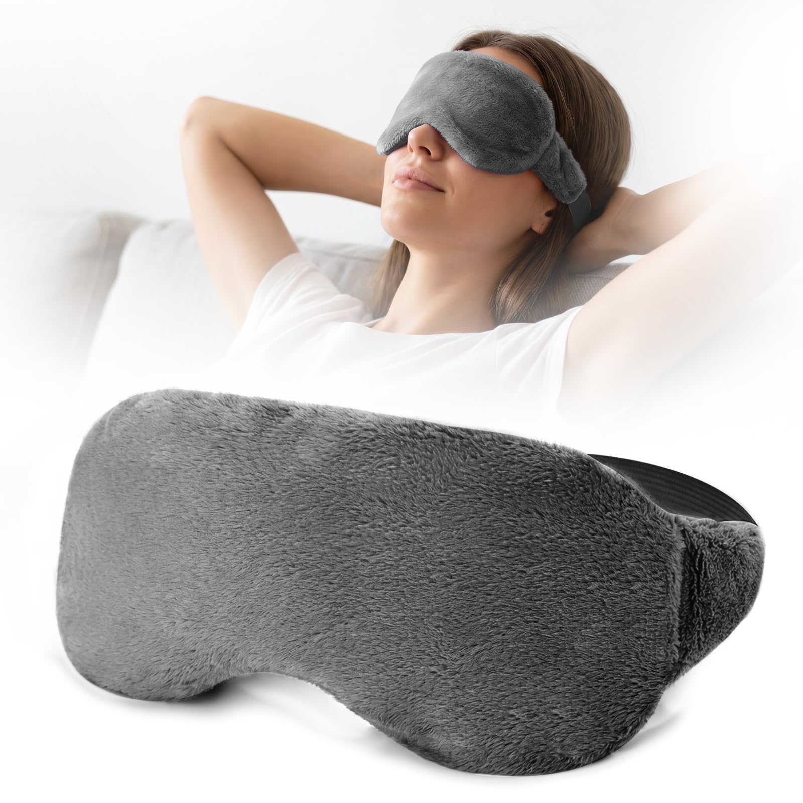 MORLIDEN Heated Eye Mask for Dry Eyes & Stye - Microwavable Warm Compress