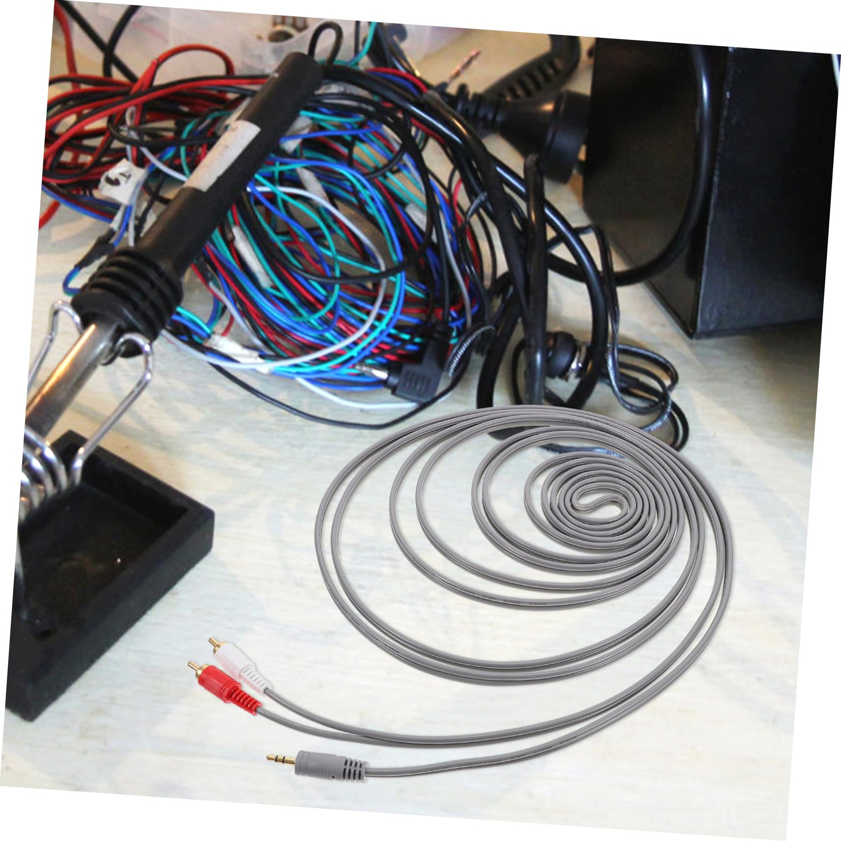 COSMEVIVI Audio Speaker Cable Wire to Splitter for Dual Connections Transmission for Home Theater and Audio Devices