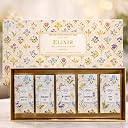 SAN-CHA Tea Boutique, Elixir Selection, Tea Gift Box, 5 Immunity Boosting Teas- Lavender, Rose, Turmeric, Tulsi & Moroccan Mint, Tea Gifting, Tea Gift Hamper, 125 Gram gallery image