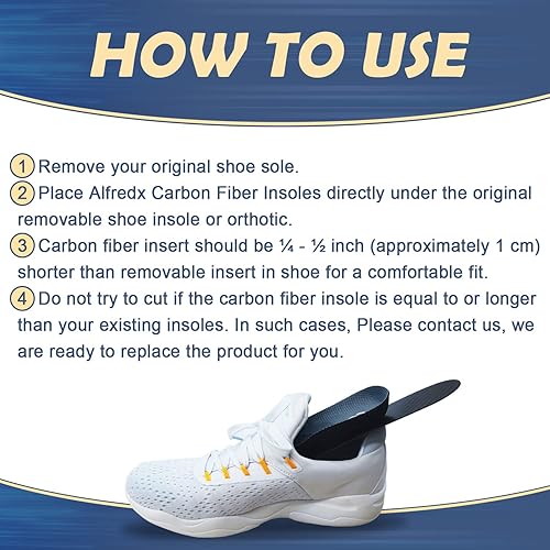 Miniatura 5 de Plantilla de fibra de carbono, 1 par para aliviar el dolor y la recuperación. Insertos ortopédicos muy rígidos ideales para reducir el dolor de pies