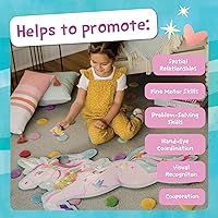 Vista 4 de Peaceable Kingdom Rompecabezas de unicornio brillante para el piso, 1 EA