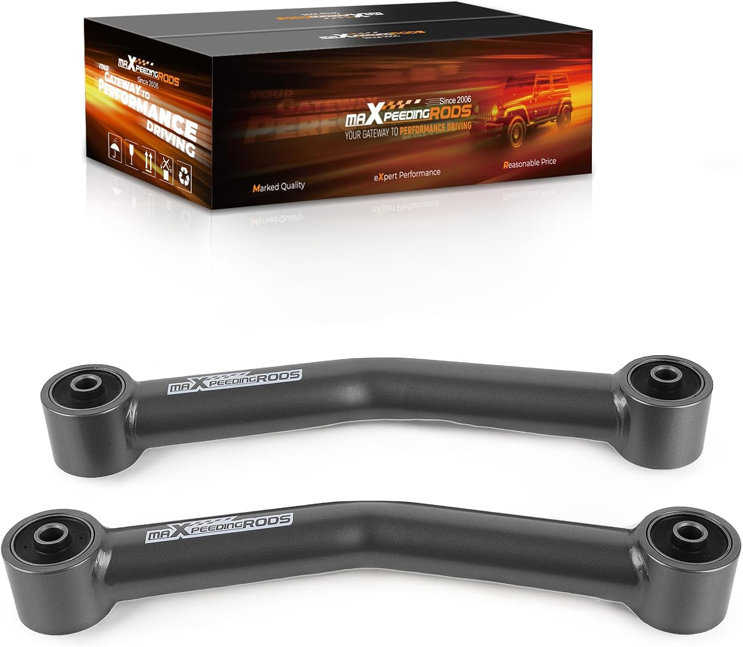 maXpeedingrods Fixed Lower Control Arms for Jeep Cherokee XJ Wrangler TJ LJ Comanche MJ for 3-4.5" Lift