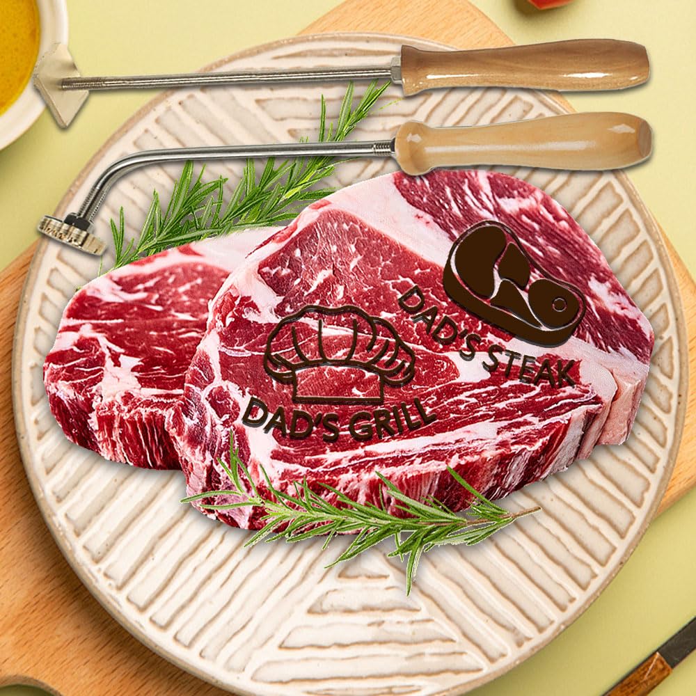 Ferro per marchio personalizzato per legno, Timbro termico con manico legno per legno,Ferro da stiro BBQ Timbro termico con manico legno per legno, pelle e prodotti da forno