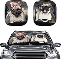 Vista 22 de Howilath Sombra de ojos de belleza, 2 unidades, parasol universal para parabrisas, accesorios para vehículos, cubierta anti-UV