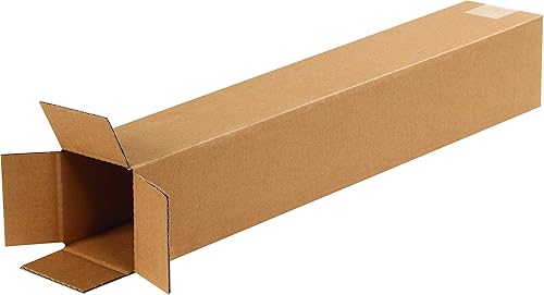 BOX USA Cajas de cartón corrugado de 4 x 4 x 24 pulgadas de alto, 4 pulgadas de largo x 4 pulgadas de ancho x 24 pulgadas de alto, paquete de 100