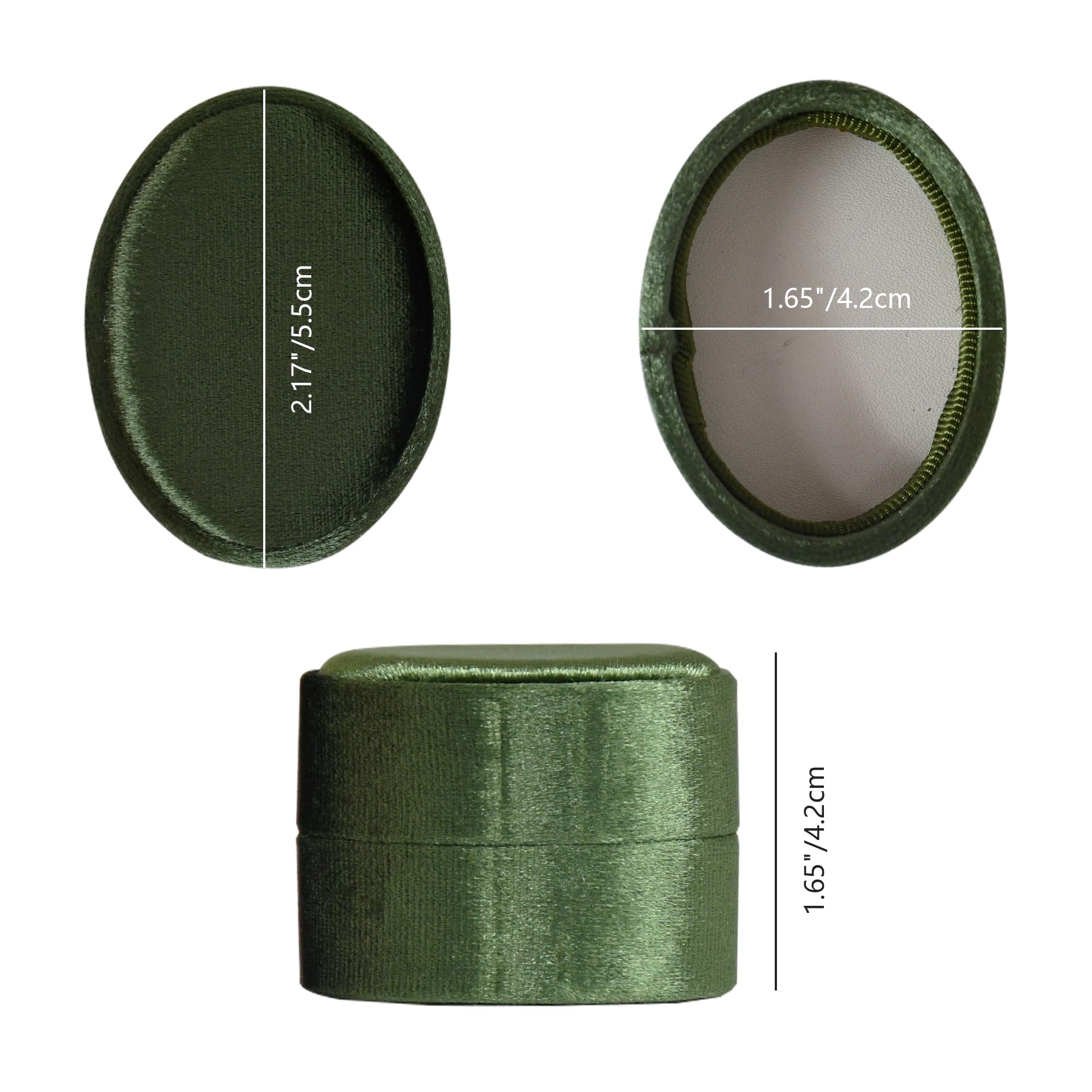 WisePoint Boîte à Bagues Ovale En Velours à 2 Emplacements