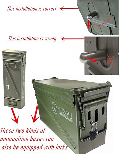 Miniatura 5 de Kit de herramientas de bloqueo de acero para latas de munición de 50 unidades, grasa 50, 30 cales, 0.787in, 1.575in de metal