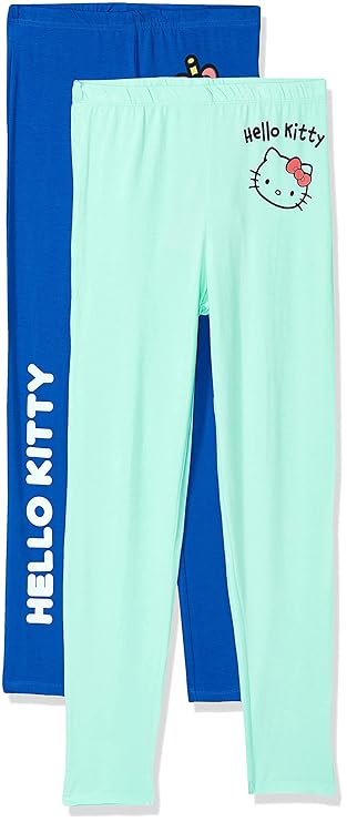 Girl's Regular fit Tracksuit (HK023-14_Blue and Green_9-10Yrs