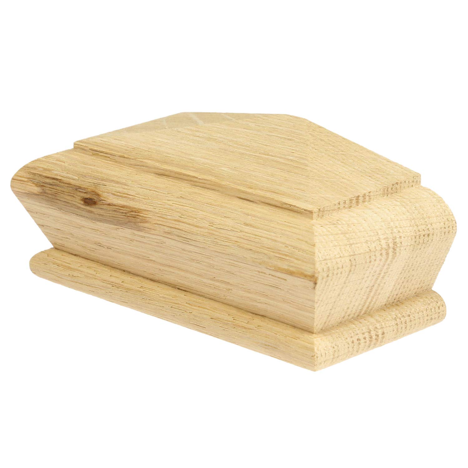 Oak Half Pyramid Newel Cap 82mm – Oak Half Stair Post Cap for 82 x 39mm Newel Posts – Unfinished Wood Staircase Cap - Jackson Woodturners