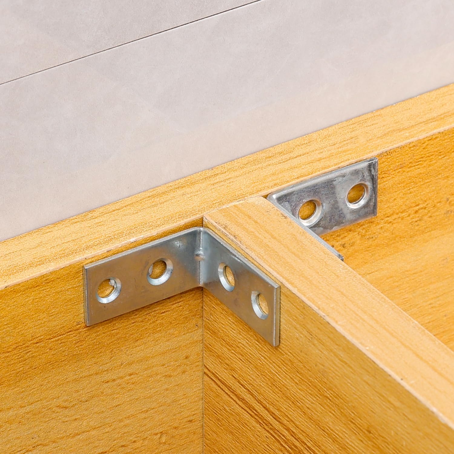 10Pcs L-Shaped Corner Brackets Metal Corner Braces Drawer Wall Bracket Fixing Right Angle Corners Brace Hardware
