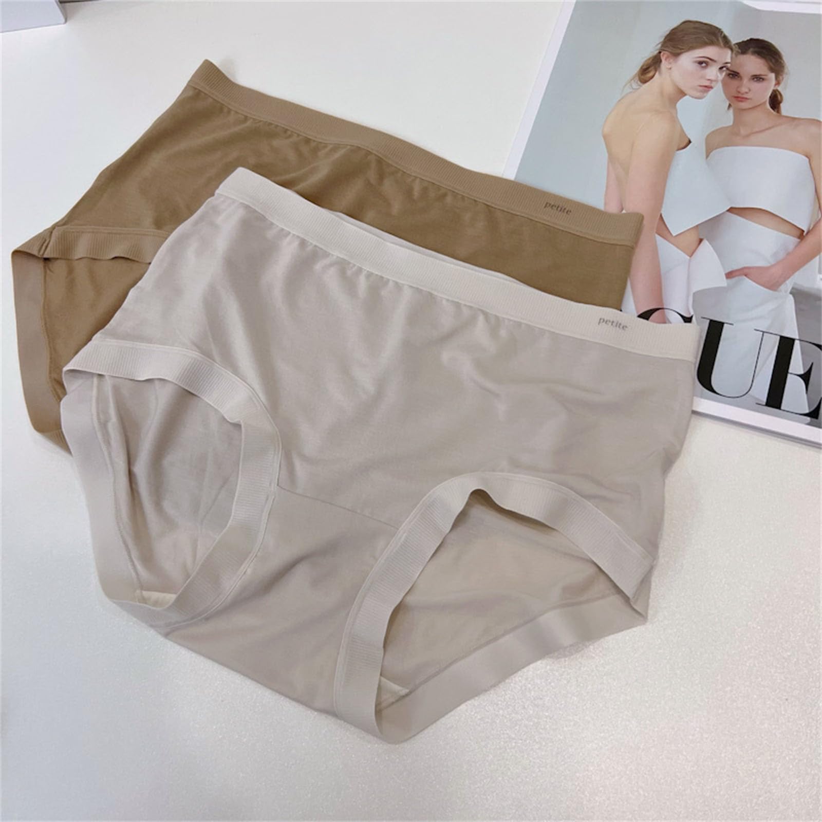 Mutande Donna Modale Semplice, Leggero, Morbido, Adatto alla Pelle, Elastico Alto, Vita Media, Slip di Fascia Alta