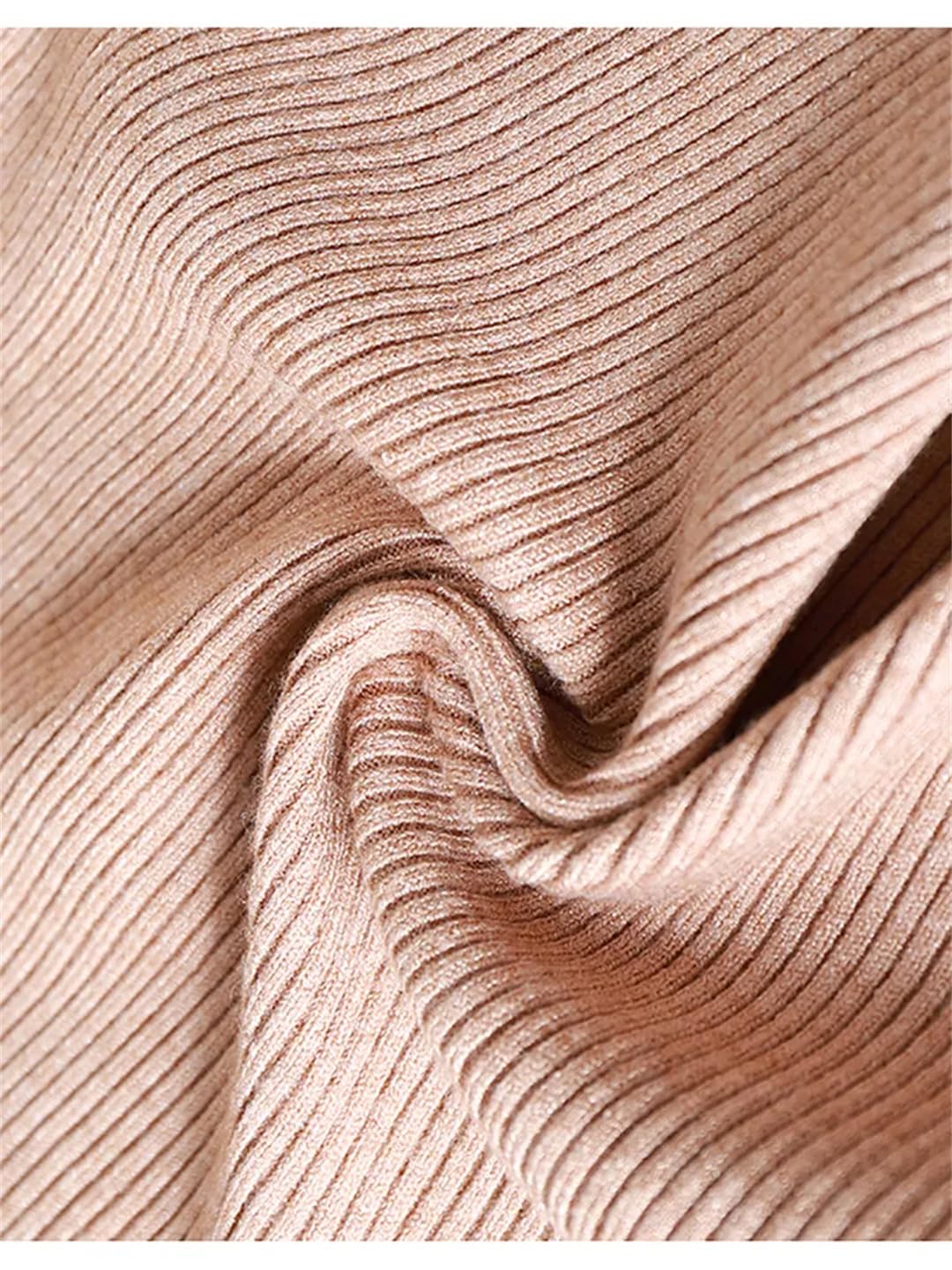 Suéteres de cuello alto para mujer, para otoño e invierno, gruesos, cálidos, ajustados, de punto acanalado, suéteres suaves