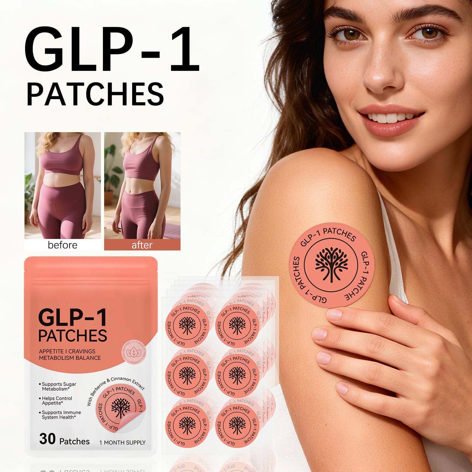GLP-1 Patches 30ct, Natural Metabolism & Appetite Support — view 8