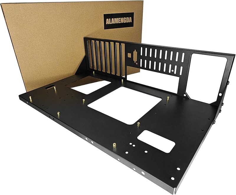Open Frame Computer case DIY PC Test Bench for ATX M-Board,1Pc | Open Air Design for Heat Dissipation Supports ATX Power Supply Compatible With DIY Gaming & Hardware Testing Setup