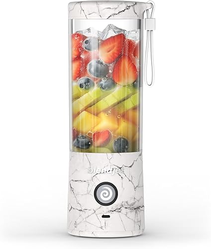 BlendJet - Batidora portátil para licuado de frutas y licuados, recargable por USB-C y autolimpiable, mini batidora de viaje silenciosa con cuchilla