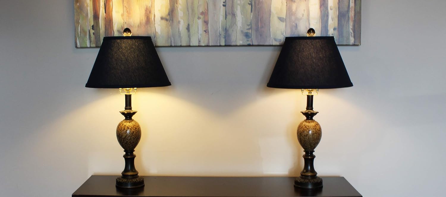 FenchelShades.com Lampshade 7" Top Diameter x 13" Bottom Diameter x 8" Slant Height with Washer (Spider) Attachment for Lamps with a Harp (Navy Blue)
