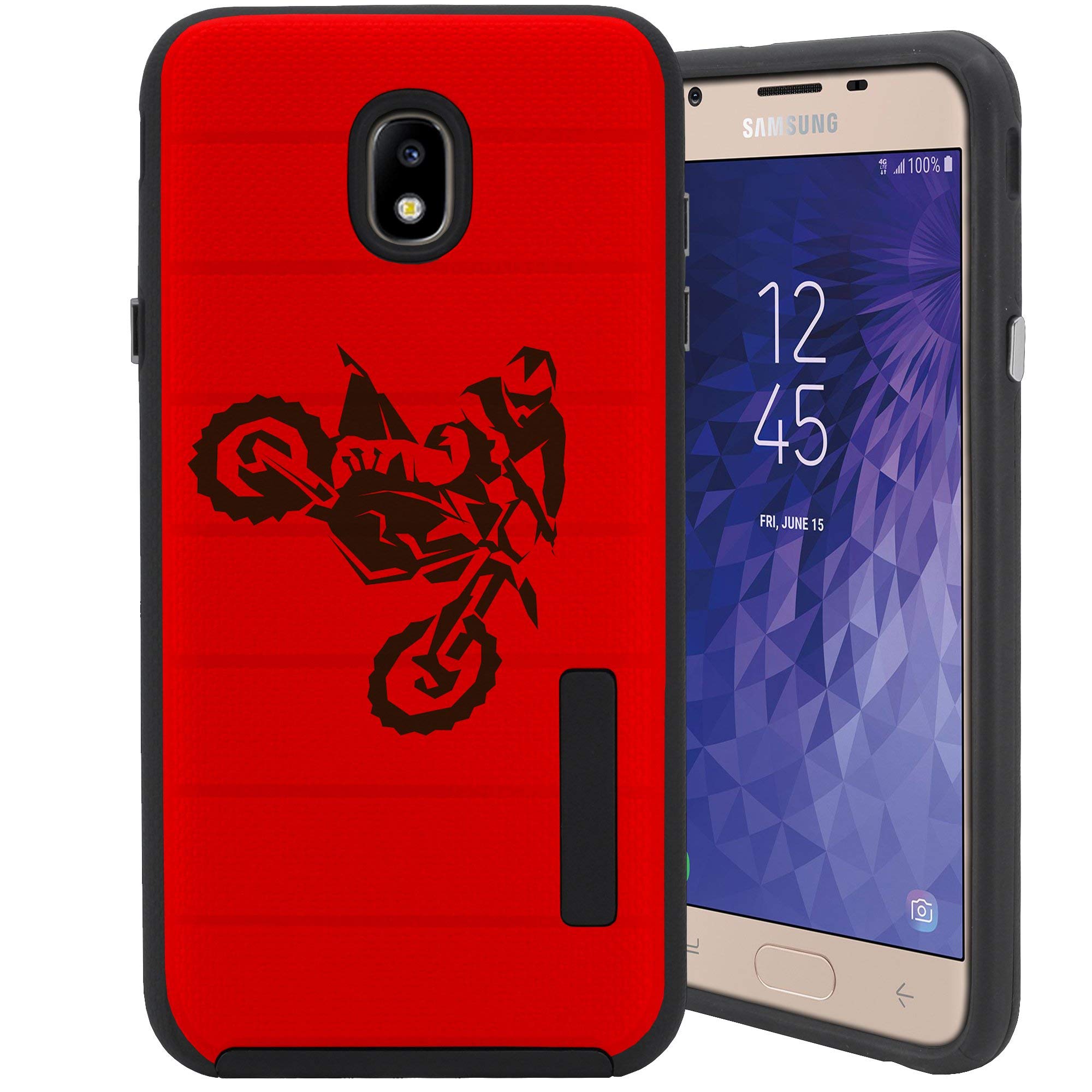 CasesOnDeck Case for [Samsung Galaxy J7 2018/ J7 Crown/ J7 Refine/ J7 Top/ J7 Star/ J7 Aero] - Drop Protection Hybrid Dual Layer Armor Protective Case