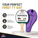 Spinec Rookie Table Tennis Bat Green (1 Racket) | Lightweight TT Paddle for Beginners & Hobby Players | Shakehand Grip TT Paddle gallery image