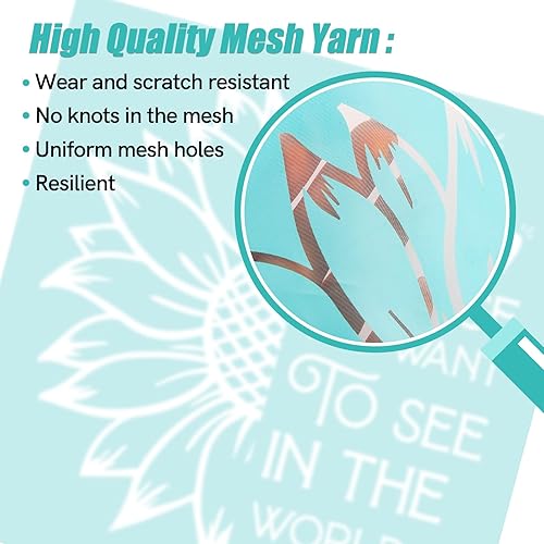 Miniatura 7 de Briartw Datura - Plantilla de serigrafía autoadhesiva, reutilizable, impresión de serigrafía, sentimientos florales para decoración del hogar,