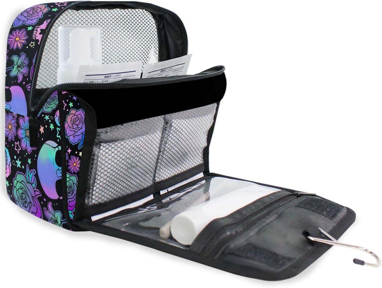 MNSRUU Hanging Toiletry Bag Funny Skulls Makeup Bag Travel bag for Toiletries Portable Toiletry Organizer Bags Toiletry Bag for Women Men, Travel-Essentials Toiletry Bag