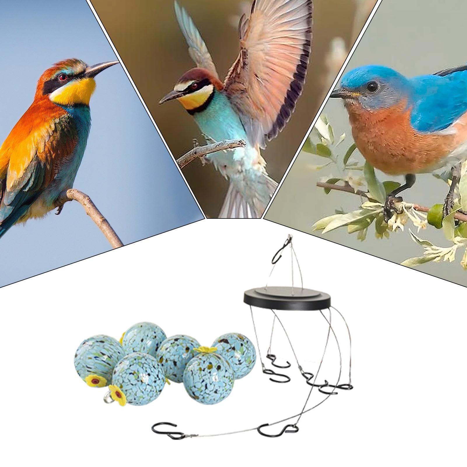 Bebedero De Agua Para Pájaros Dispensador Para Rellenado Fácil | Comederos Para Aves Colgantes De Exterior Para Patio, Jardín Trasero, Balcón, Observación De Aves, Parque, Porche, Terraza,