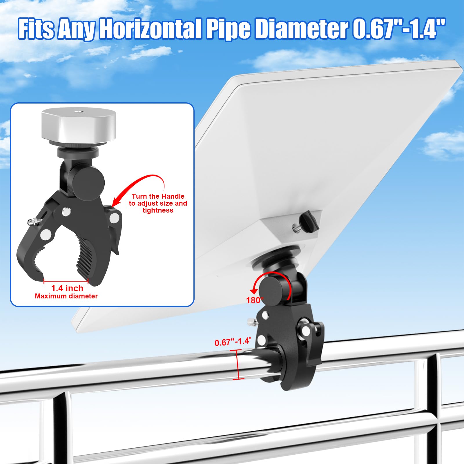 Kit De Montaje De Aluminio Compatible Con Starlink Mini - Abrazadera Ajustable Para Postes, Barandillas Y Escaleras De RV/barco