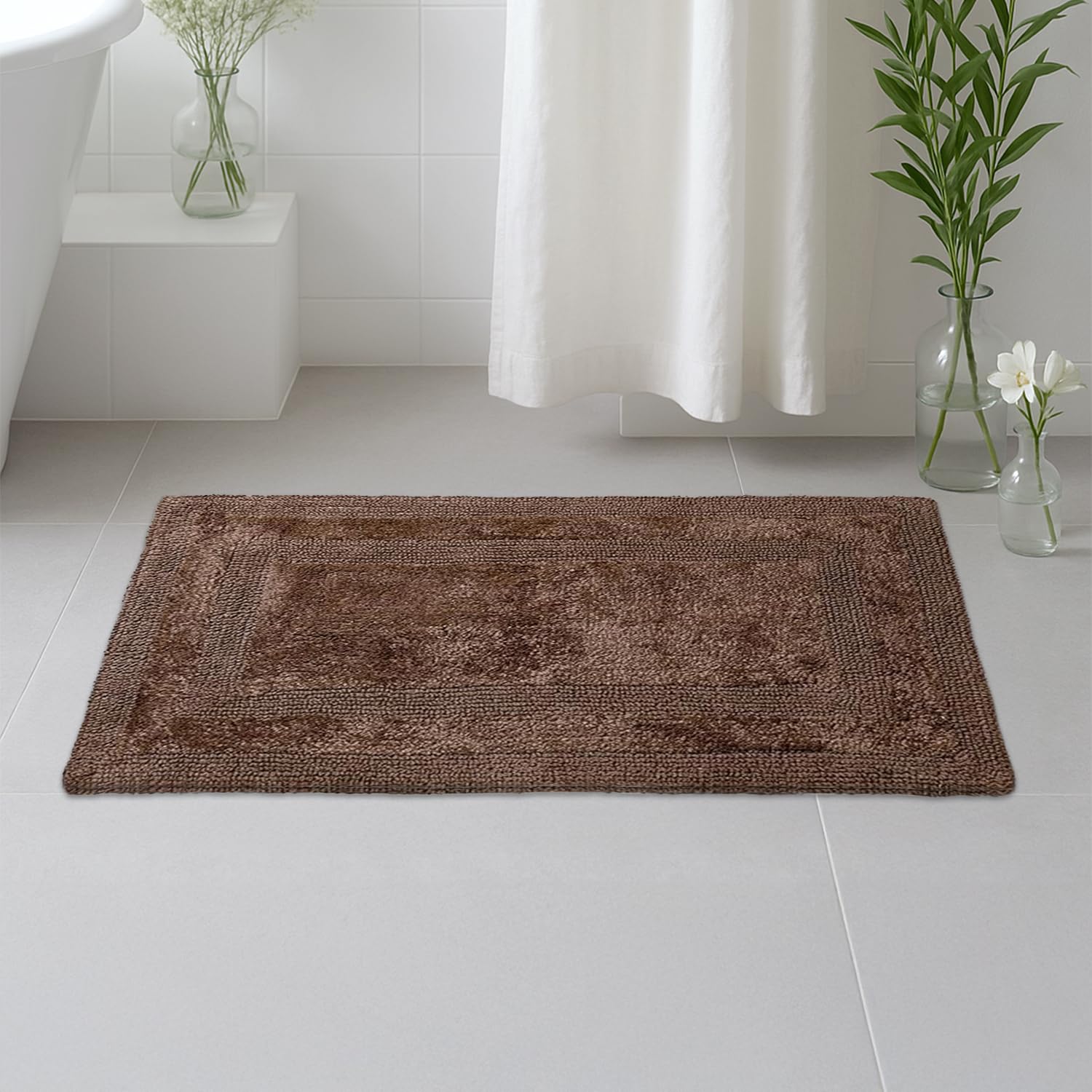 Premium Cotton Reversible Bath Mat - Earthy Fables -14