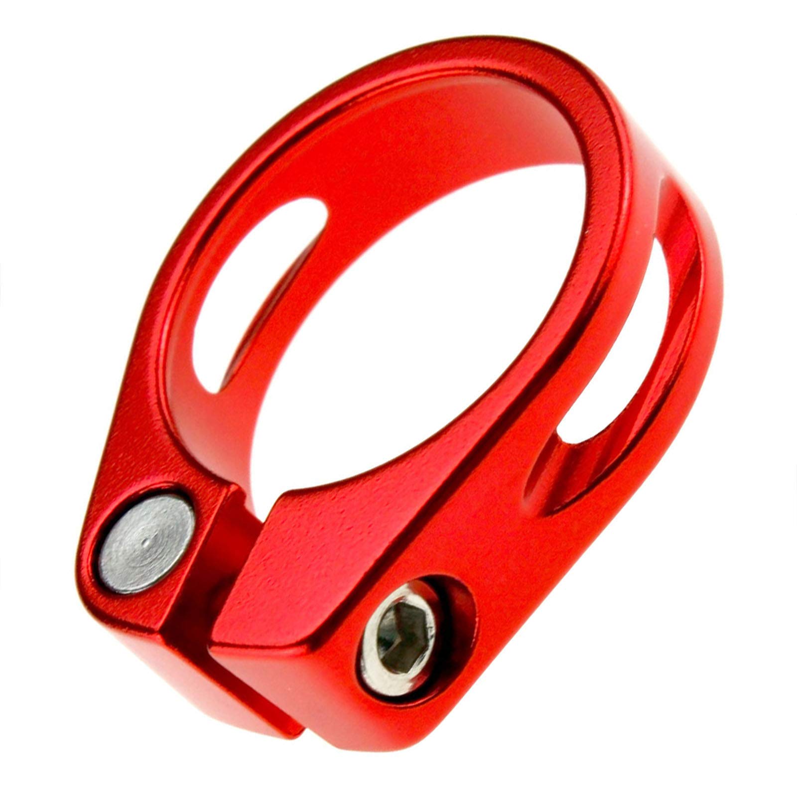 Create Idea Red Alloy Mountain Mtb/Road Bike Bicycle Cycling Seat Post Clamp 34.9Mm Kit Universal