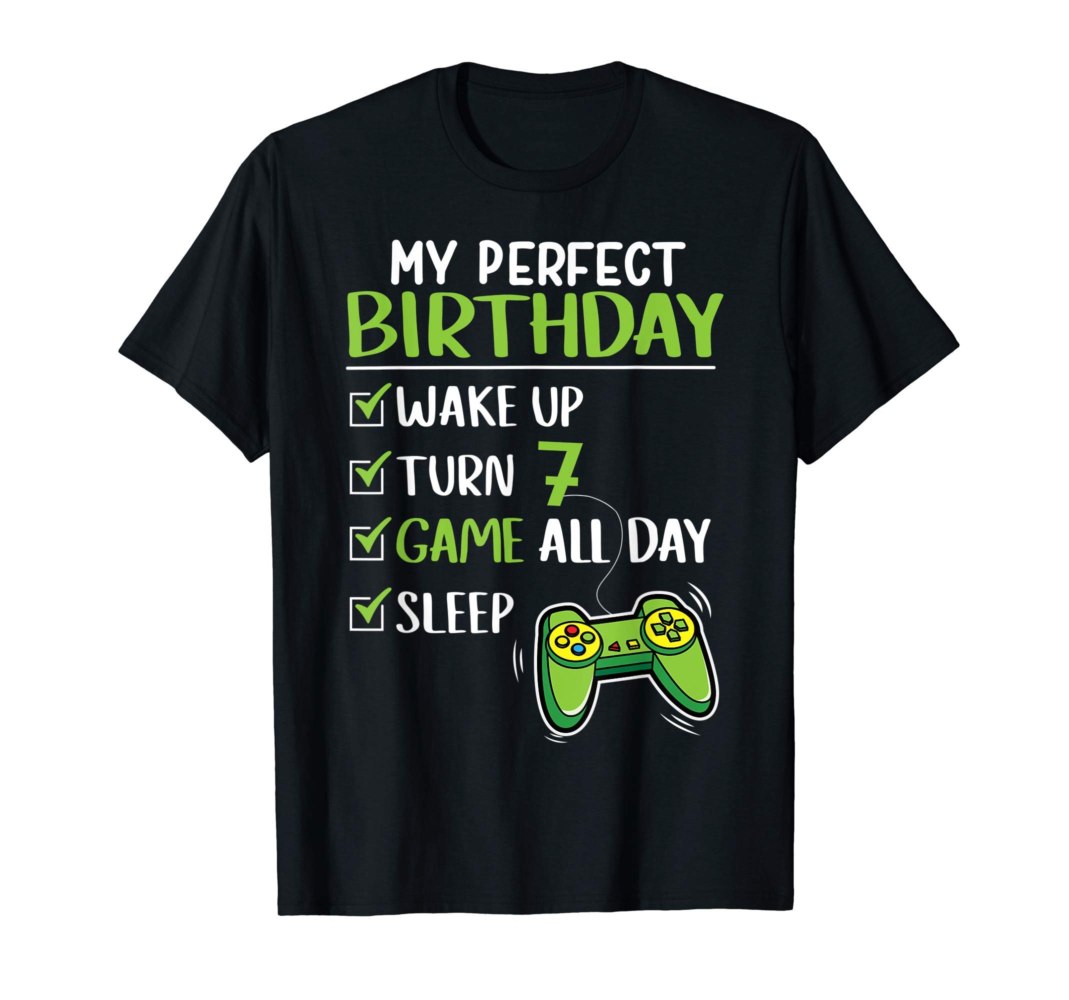 Gamer 7th Birthday Gaming 7 Years Old Perfect Gift Boys T-Shirt