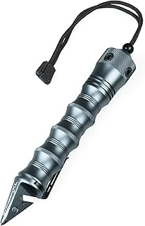 Stinger KET-2 Car Emergency Tool: Hardened Steel Glass Breaker, Seat Belt Cutter, Ergonomic Grip, Hand Strap (Tungsten Grey)
